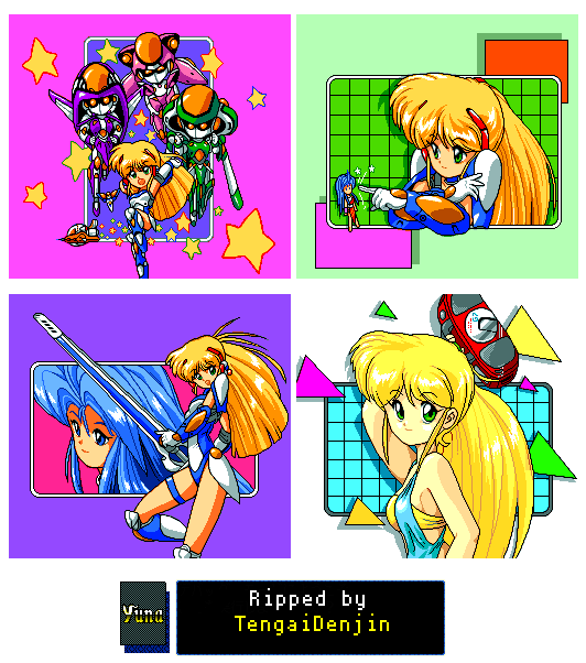 Galaxy Fraulein Yuna TurboGrafx-16 intermission character pictures