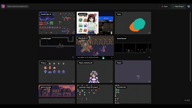Creating a new Manabit project from the startup screen